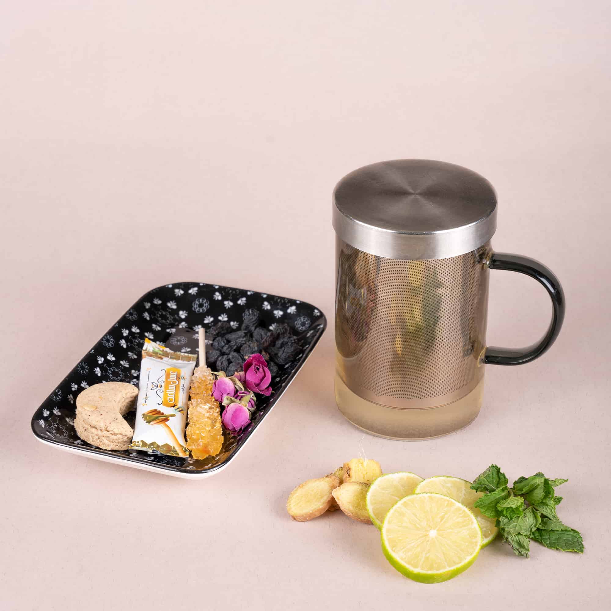 دمنوش لیمو، زنجبیل، نعنا